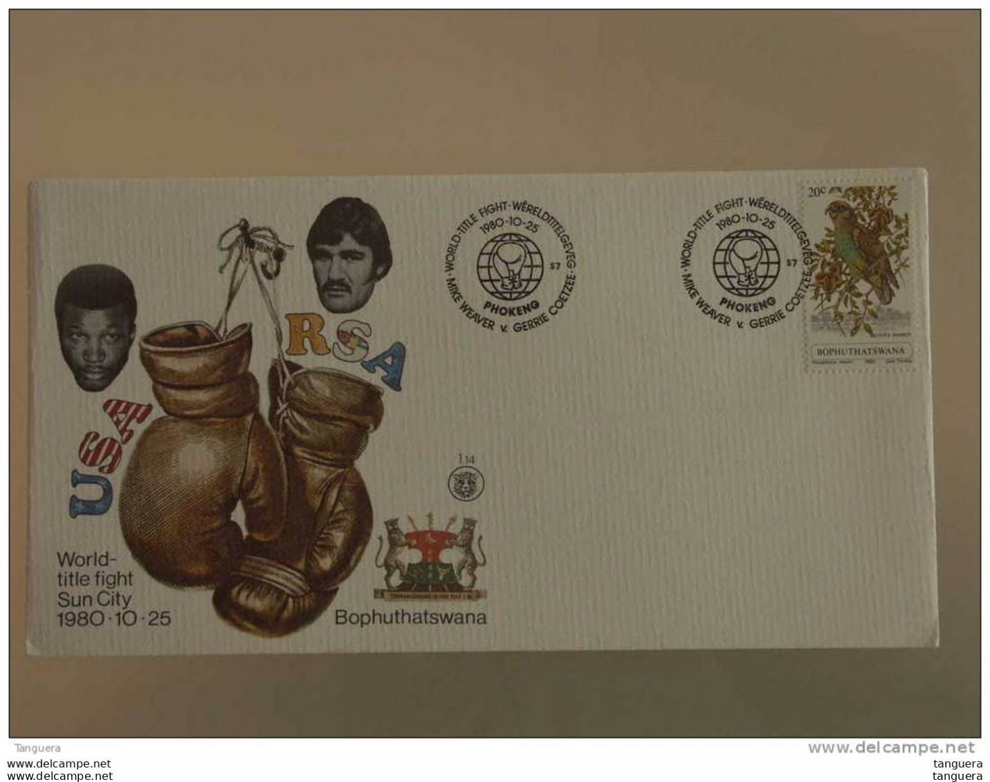 Bophuthatswana 1980  Wereldkampioenschap Championnat Du Monde De Boxe Omslag Enveloppe Cover - Bophuthatswana