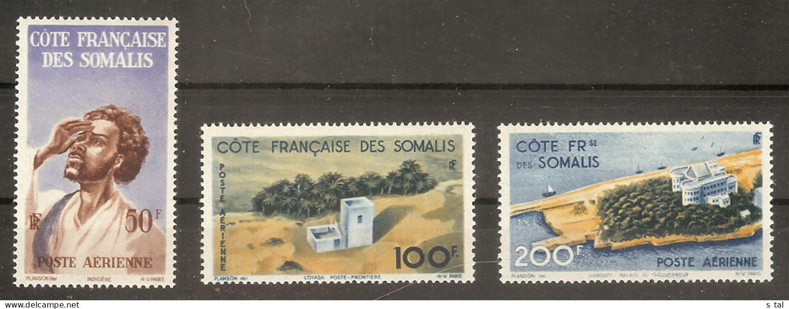 French SOMALI Landscape  Set 3 Stamps  MNH - Andere & Zonder Classificatie