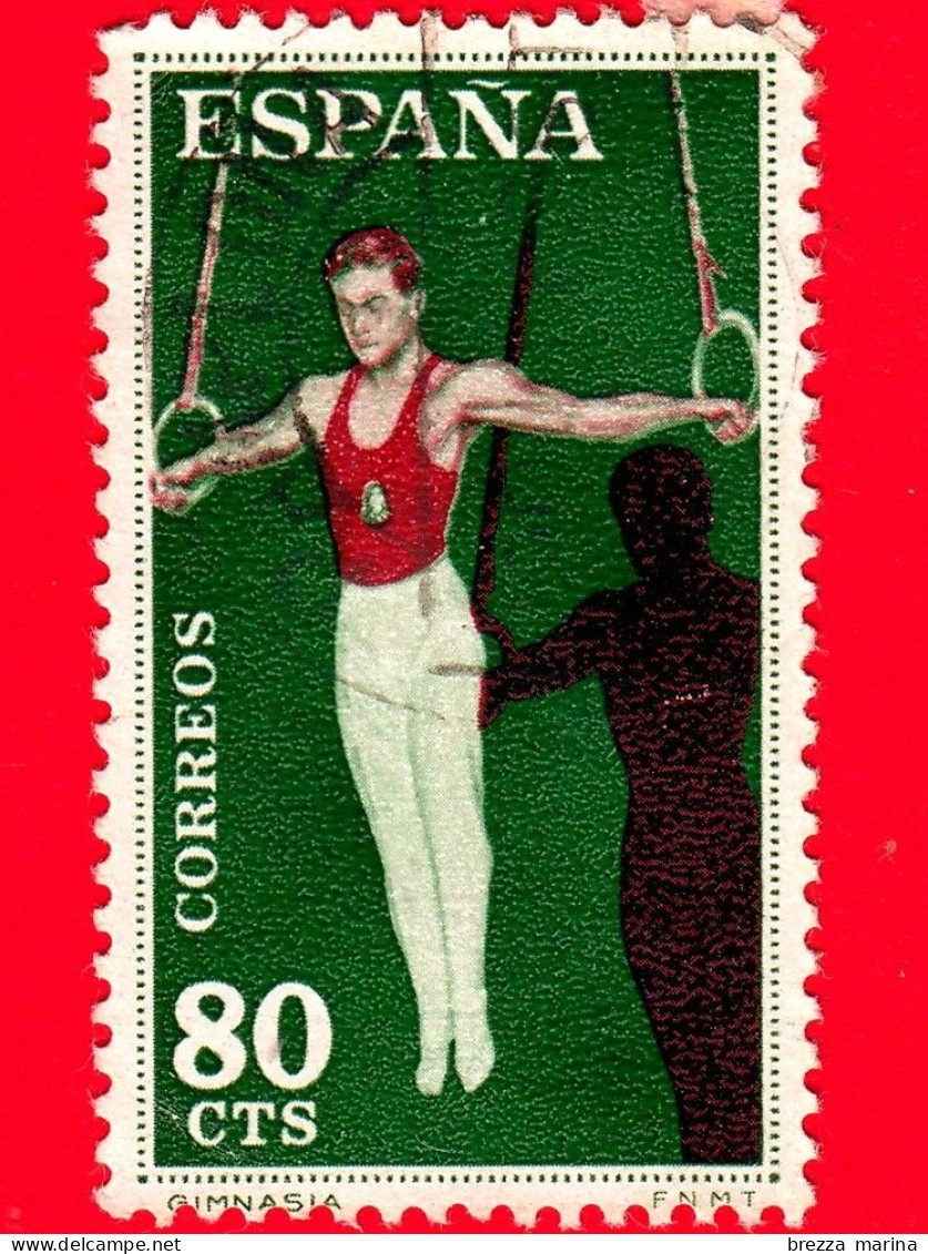 SPAGNA - Usato - 1960 - Sport - Ginnastica - 80 - Used Stamps