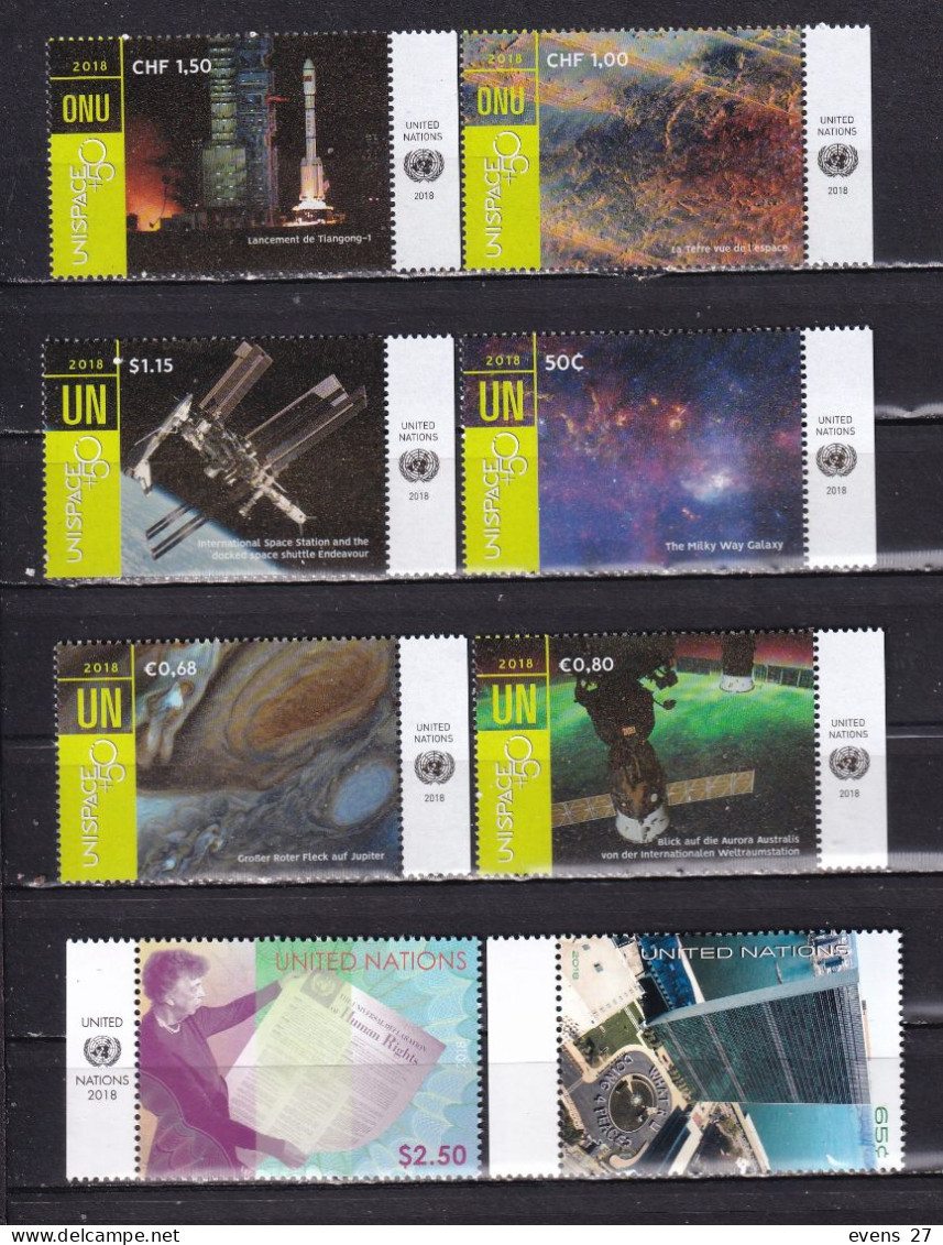 UNITED NATIONS-2018-SPACE-PLANETS-SPACE SHUTTLE-MNH - Ungebraucht