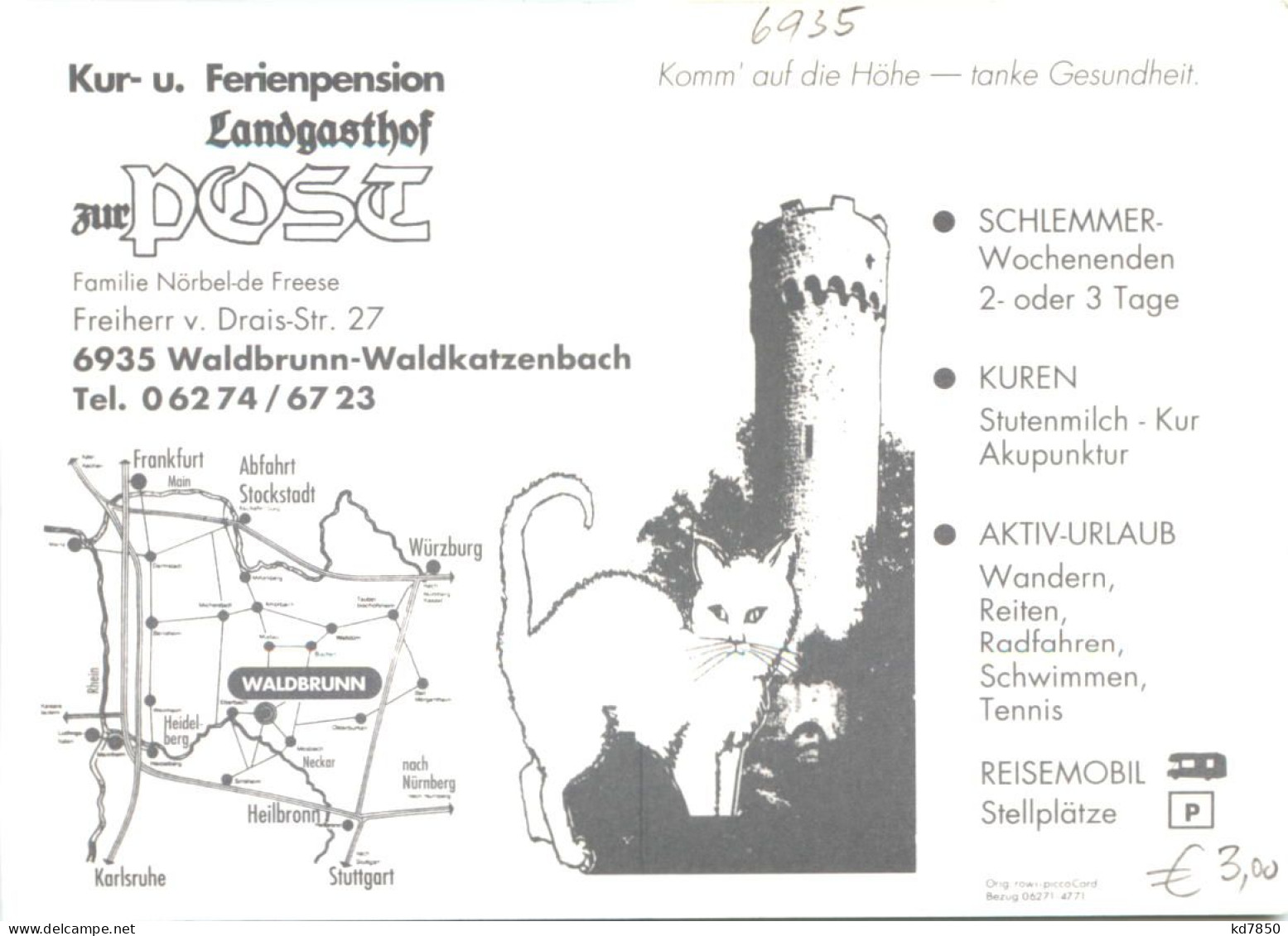 Waldbrunn-Waldkatzenbach - Landgasthof Zur Post - Mosbach