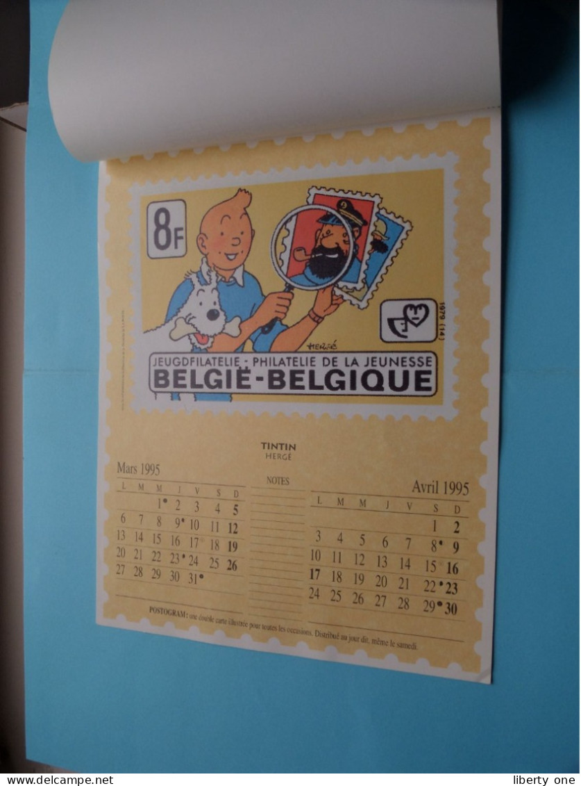 Calendrier 1995 Filatelie De La Jeunesse - Jeugdfilatelie ( STRIP ) Zie Voir / Scans ( La Poste ) FRANSTALIG ! - Formato Grande : 1981-90