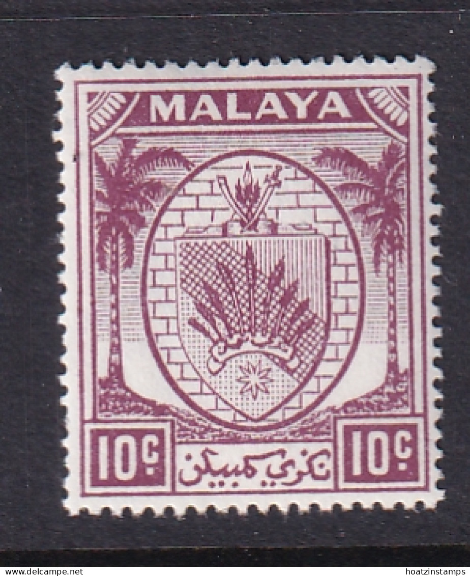 Negri Sembilan: 1949/55   Arms     SG50    10c    MNH - Negri Sembilan