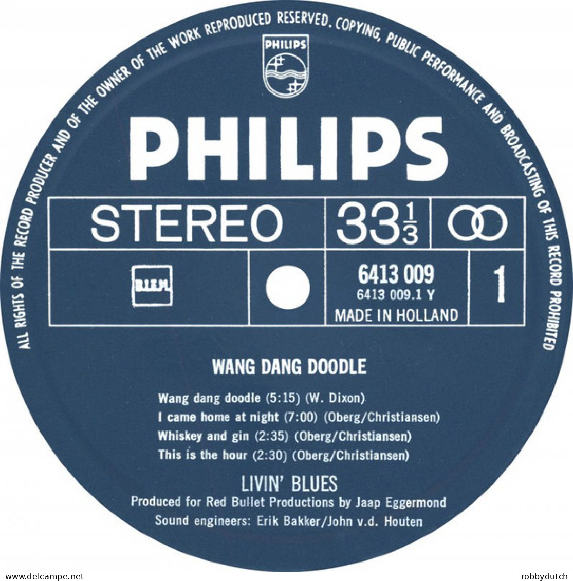 * LP *  LIVIN'  BLUES - WANG DANG DOODLE (Holland 1970 ) - Blues