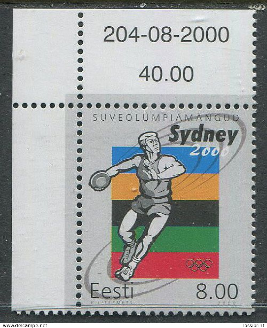 Estonia:Unused Stamp Sydney Olympic Games, 2000, MNH, Corner - Ete 2000: Sydney