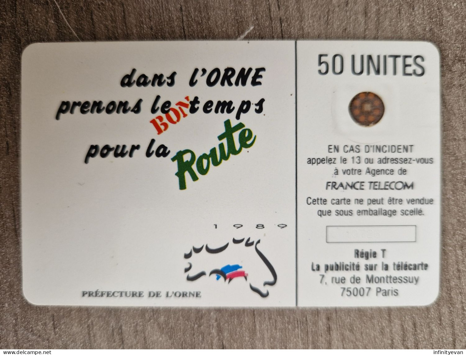 F88A - TELECARTE L'ORNE 50 SC5ON - 1989