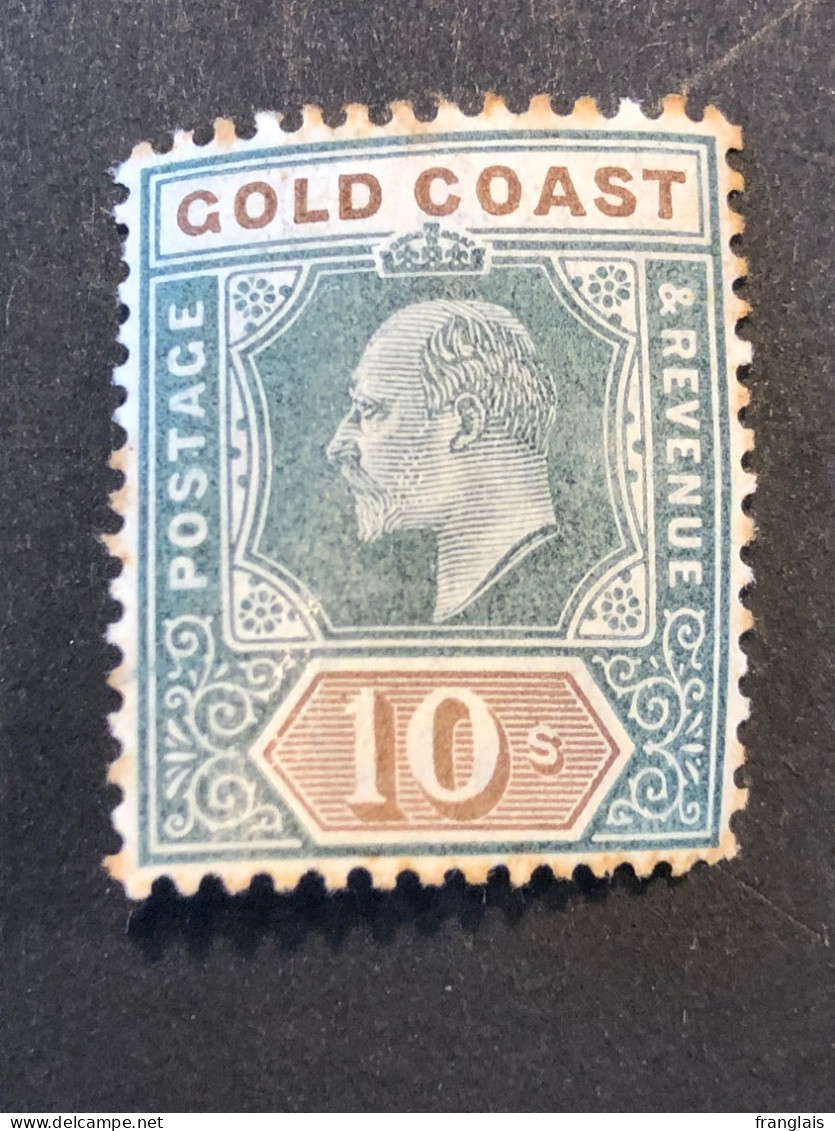 GOLD COAST.  SG 47  10s Green And Brown MH* CV £85 - Gold Coast (...-1957)