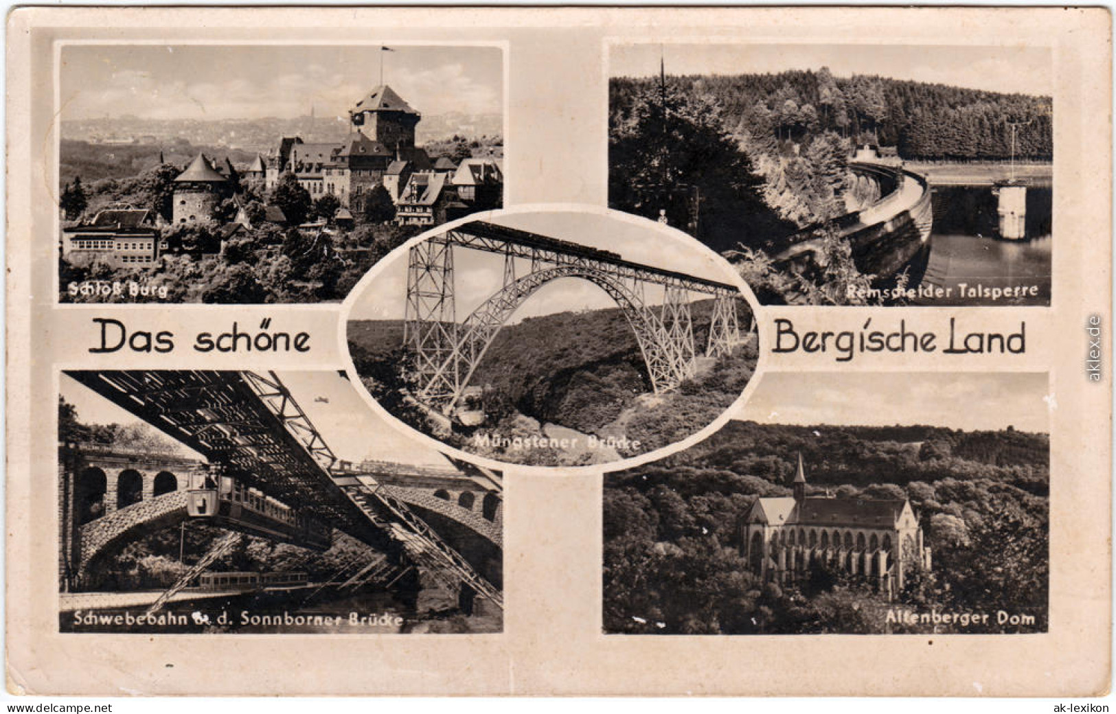 Remscheid Müngstener Brücke  Talsperre Schwebebahn Sonnborner Brücke 1953 - Remscheid