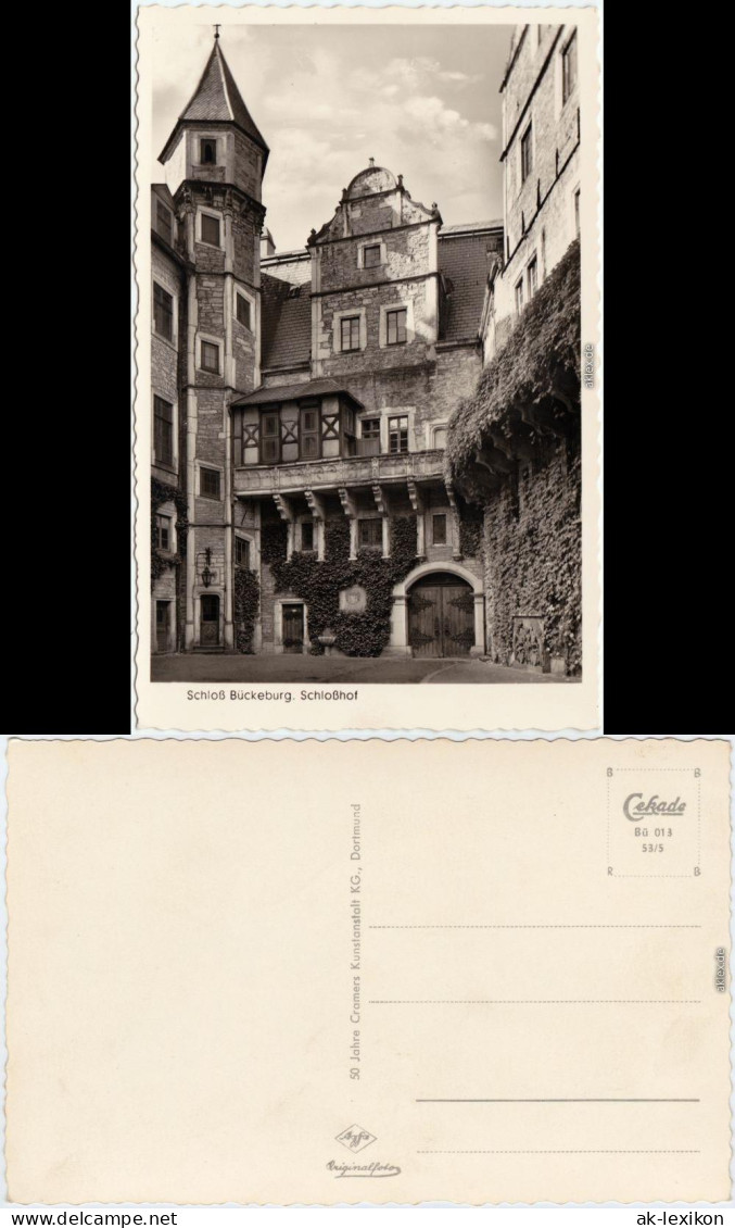 Bückeburg Schloss Bückeburg - Schlosshof Ansichtskarte  1953 - Bueckeburg