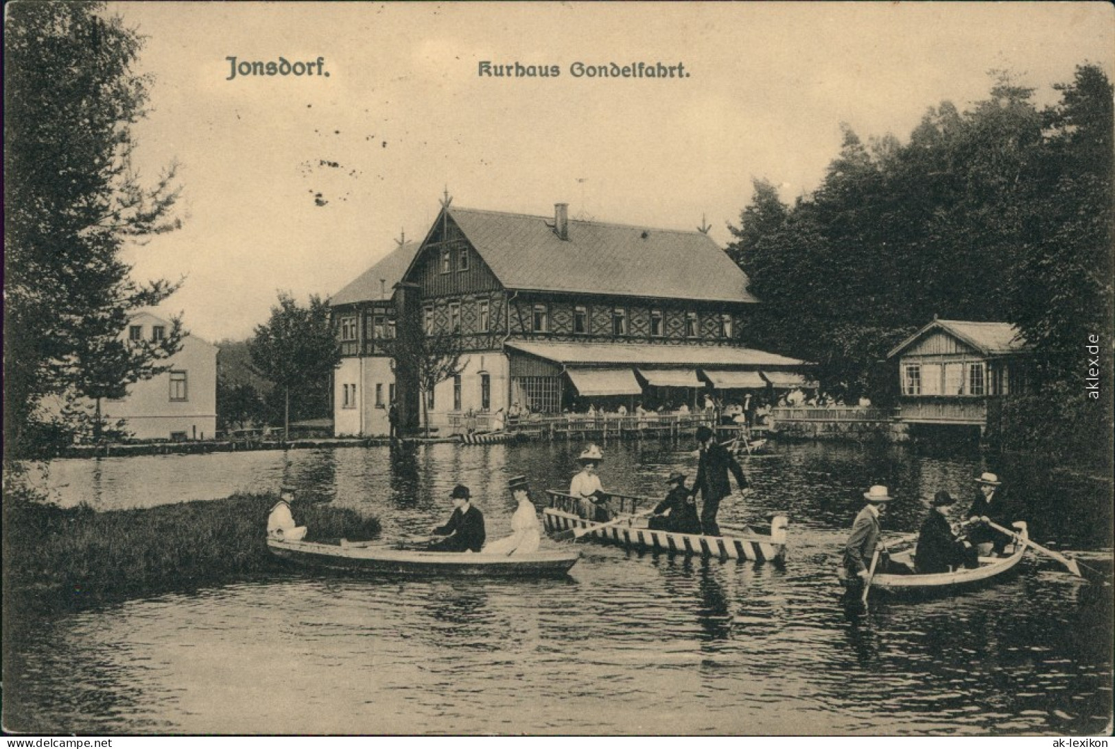 Ansichtskarte Jonsdorf Kurhaus, Hotel Gondelfahrt 1922 - Jonsdorf