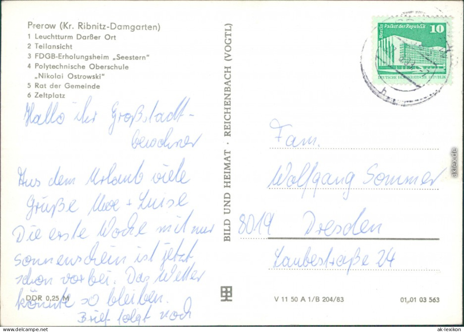 Prerow Leuchtturm,  Erholungsheim, Oberschule, Rat Der Gemeinde, Zeltplatz 1983 - Seebad Prerow