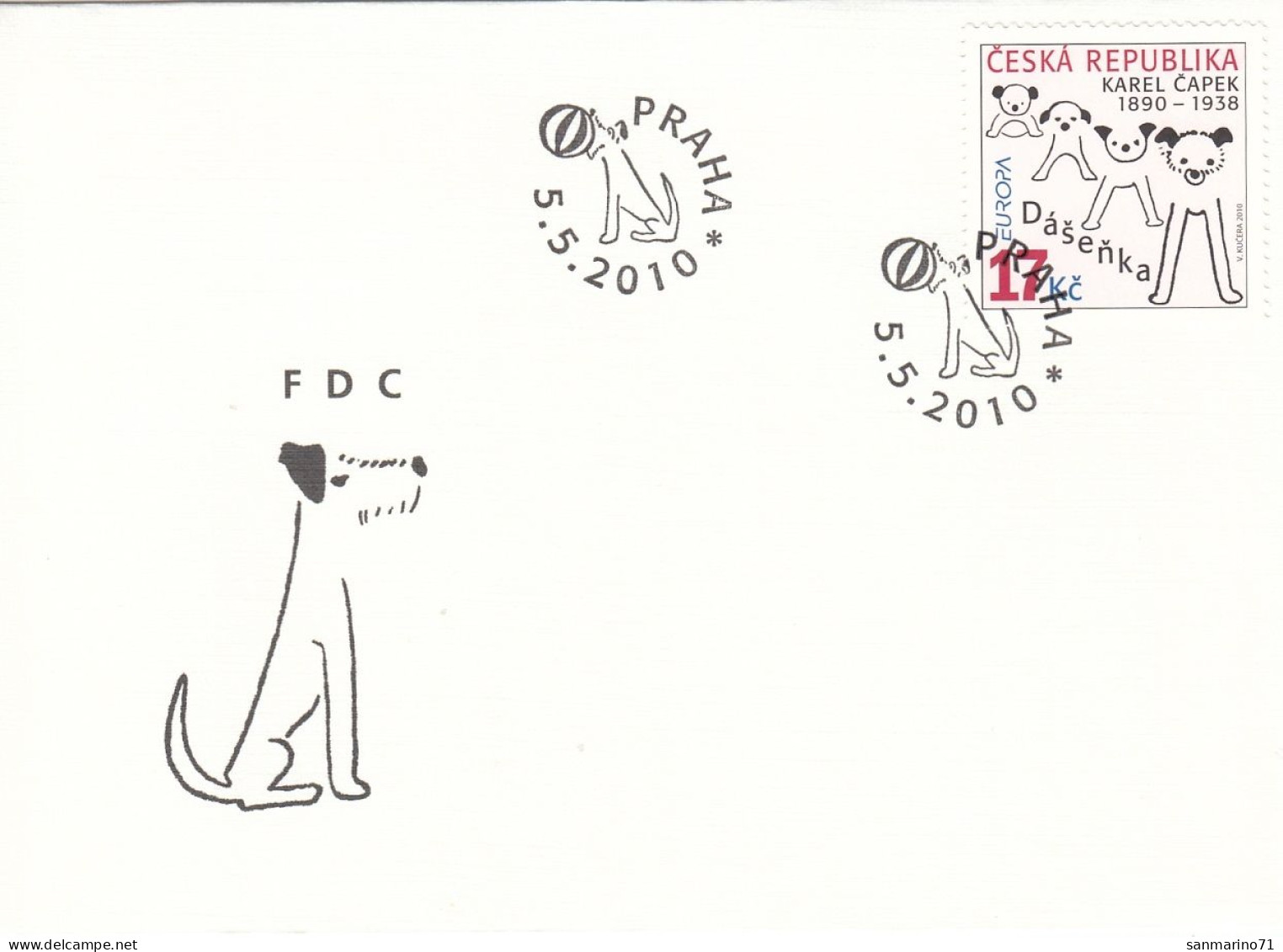 FDC CZECH REPUBLIC 631,dogs - FDC