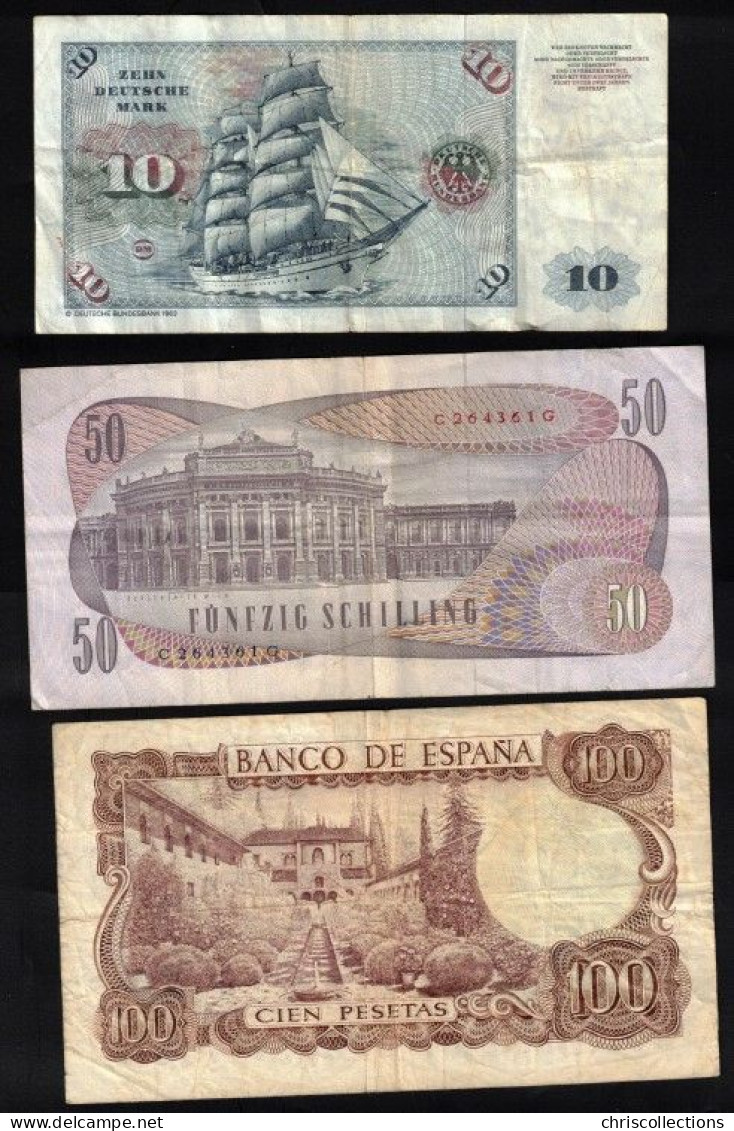 MONDE - Lot De 13  Billets Etrangers - Collections & Lots