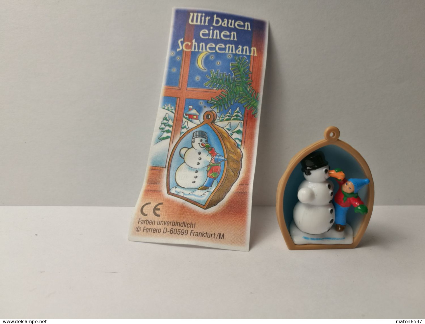 Kinder : 704644  Weihnachtsbaumschmuck 1997-98 - Wir Bauen Einen Schneemann + BPZ - Aufstellfiguren