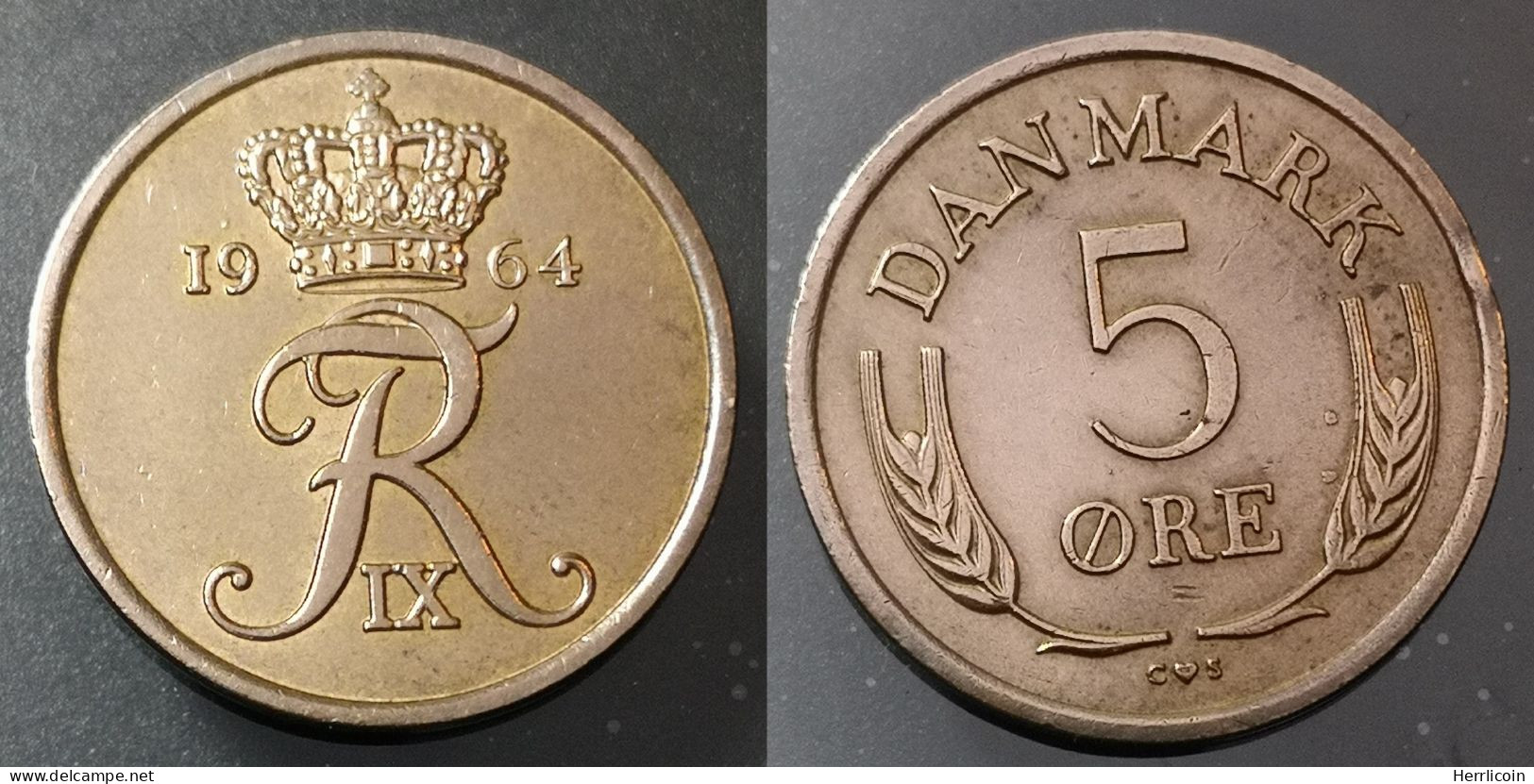 Monnaie Danemark - 1964 - 5 Ore Frédéric IX - Dinamarca