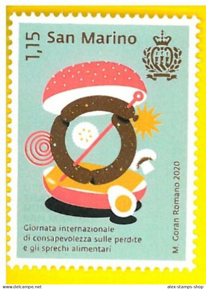 SAN MARINO 2020 New Stamp Giornata Internazionale Sprechi Alimentari - Ungebraucht