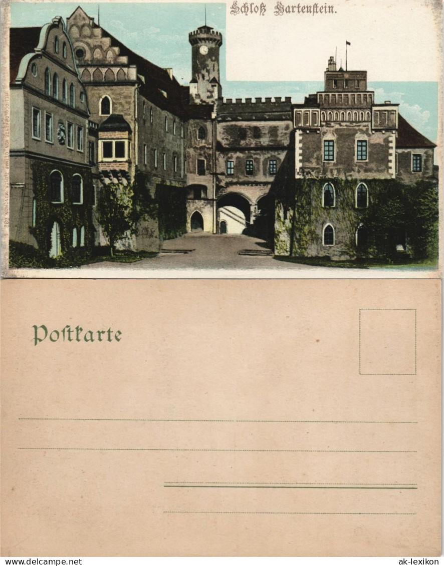 Litho AK Hartenstein (Sachsen) Schloss Hartenstein Gesamtansicht 1900 - Hartenstein