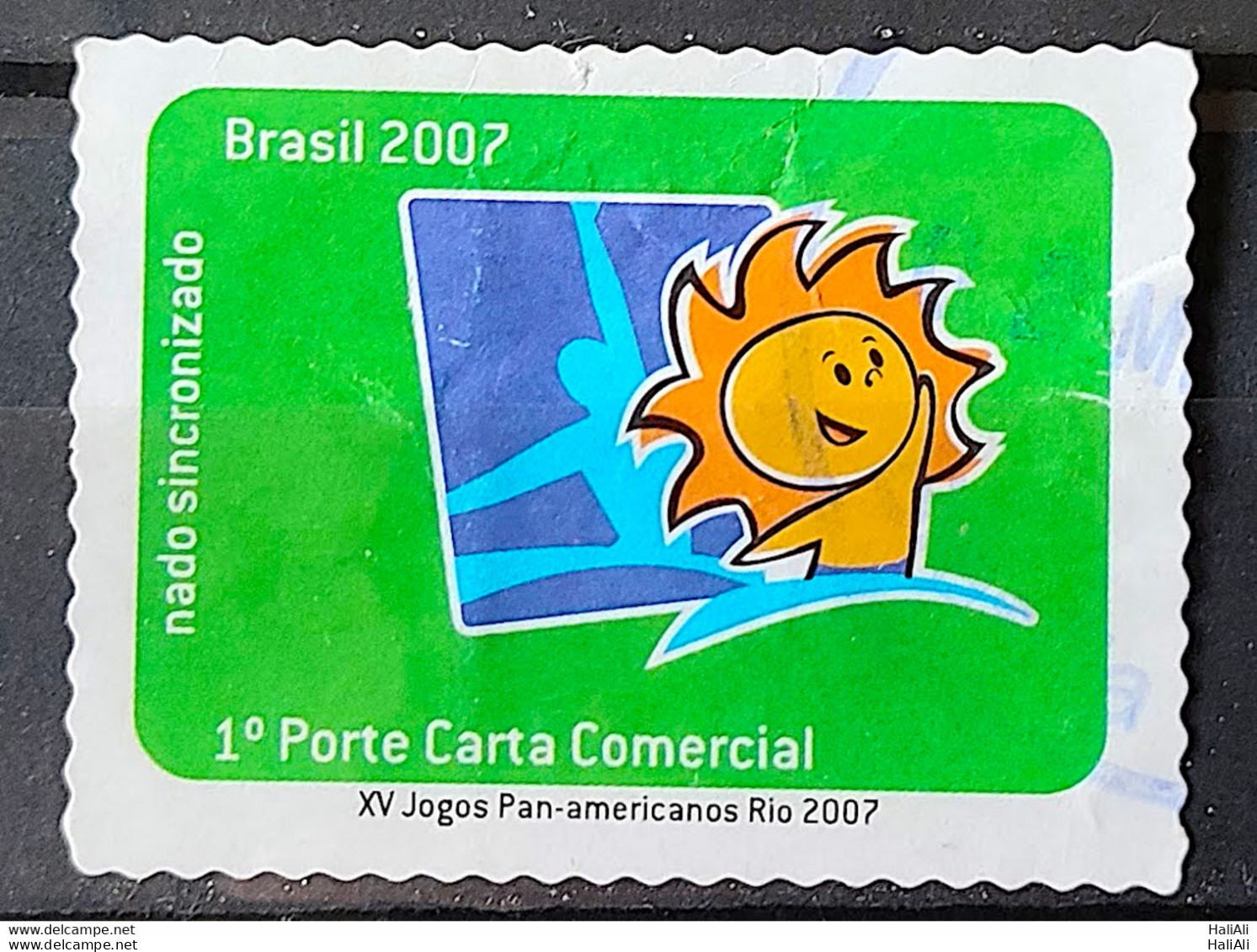 C 2674 Brazil Stamp XV Pan American Games Rio De Janeiro Swimming 2007 Circulated 1 - Oblitérés