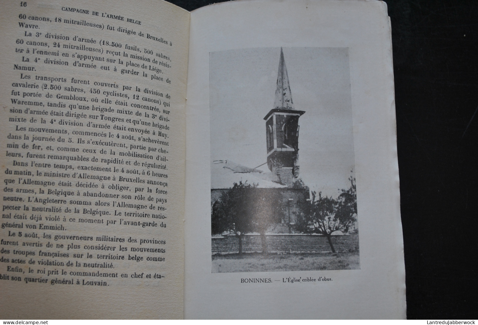 La Campagne De L'armée Belge 31 Juillet 1914 -1 Janvier 1915 D'après Les Documents Officiels Liège Namur La Gette Anvers - Oorlog 1914-18