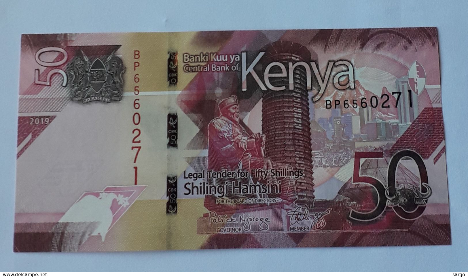 KENYA  - 50 SHILLINGS  - 2019 - P 52 - UNC - BANKNOTES - PAPER MONEY - CARTAMONETA - - Kenya