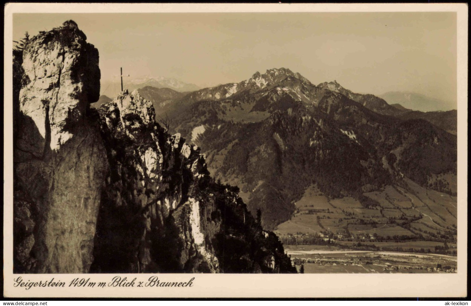 Ansichtskarte Lenggries Geigerstein 1491m Blick Z. Brauneck 1953 - Lenggries