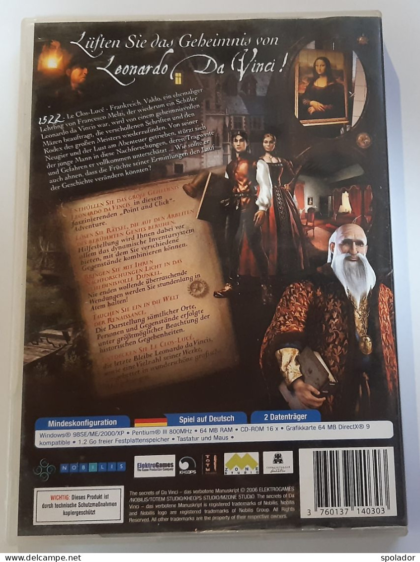 The Secrets Of Da Vinci-Das Verbotene Manuskript-2 Discs-2006-The Forbidden Manuscript - Jeux PC