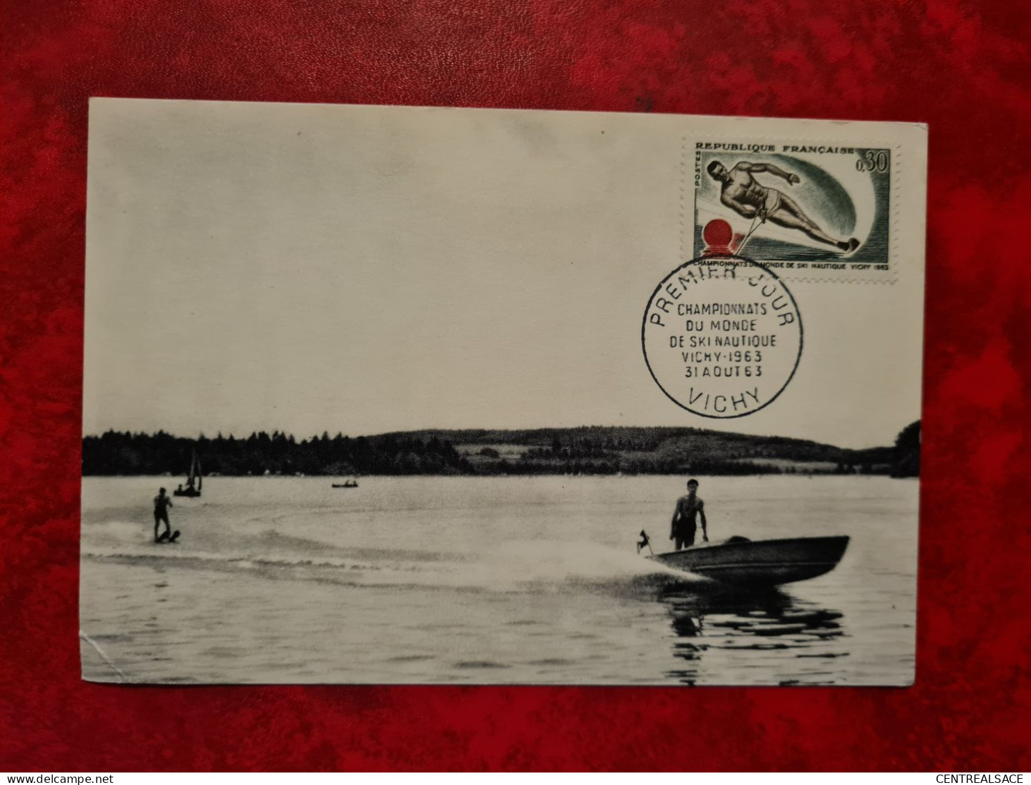 Carte Maxi 1964  FDC 1963 VICHY CHAMPINNATS DU MONDE DE SKI NAUTIQUE - Other & Unclassified