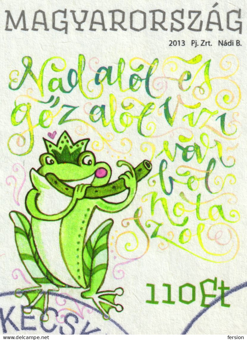 Frog / Ballerina / Castle Art WEÖRES SÁNDOR 100 Poet Writer Hungary 2013 Postmark KECSKEMÉT Mini Sheet YOUTH Additional - Oblitérés