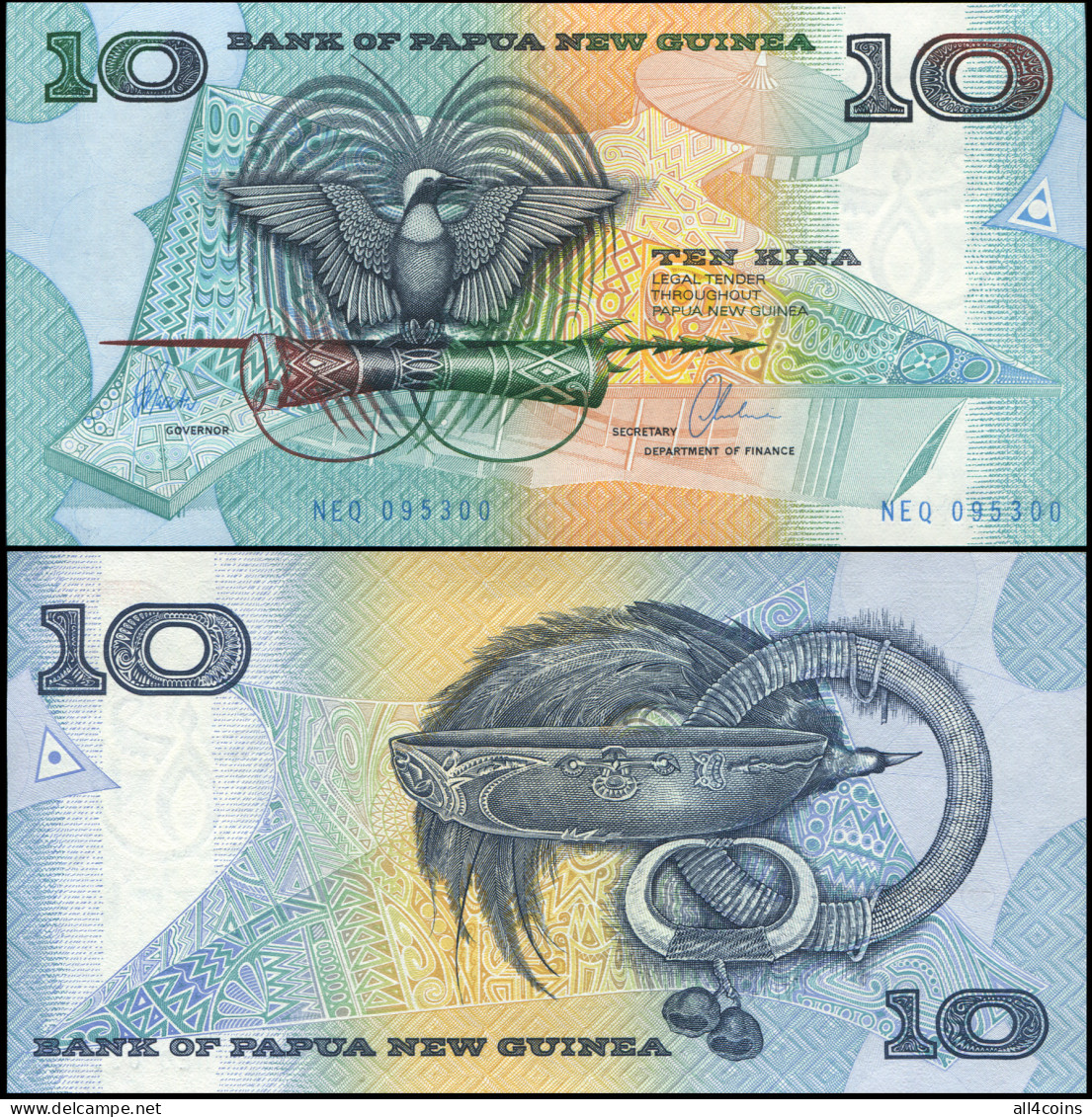 Papua New Guinea 10 Kina. ND (1996) Unc. Banknote Cat# P.9d - Papouasie-Nouvelle-Guinée