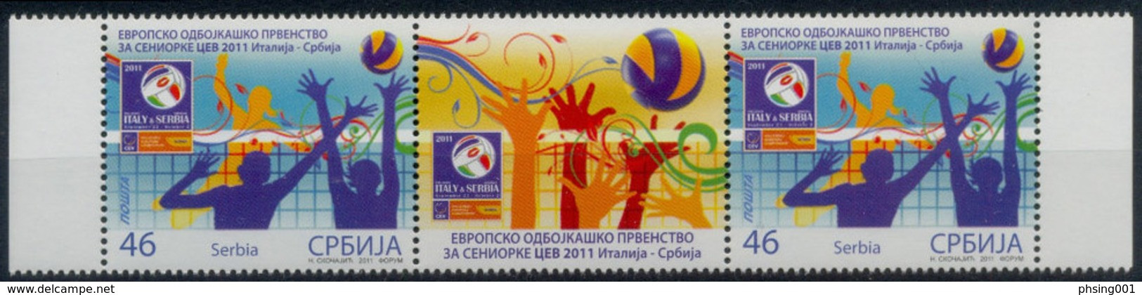 Serbia 2011 European Championship Volleyball Women Serbia Italy Sports, Middle Row MNH - Pallavolo