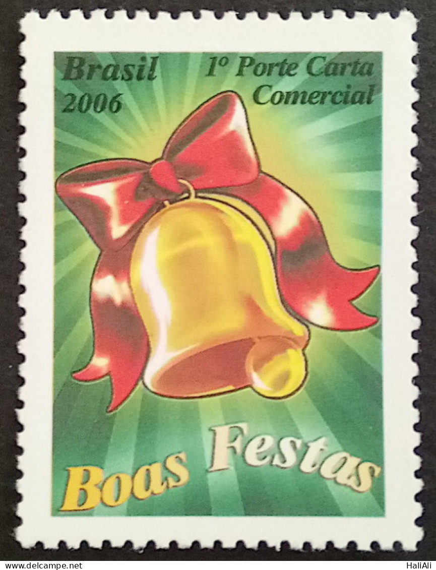 C 2663 Brazil Stamp Depersonalized Happy Holidays Christmas Bell 2006 - Unused Stamps