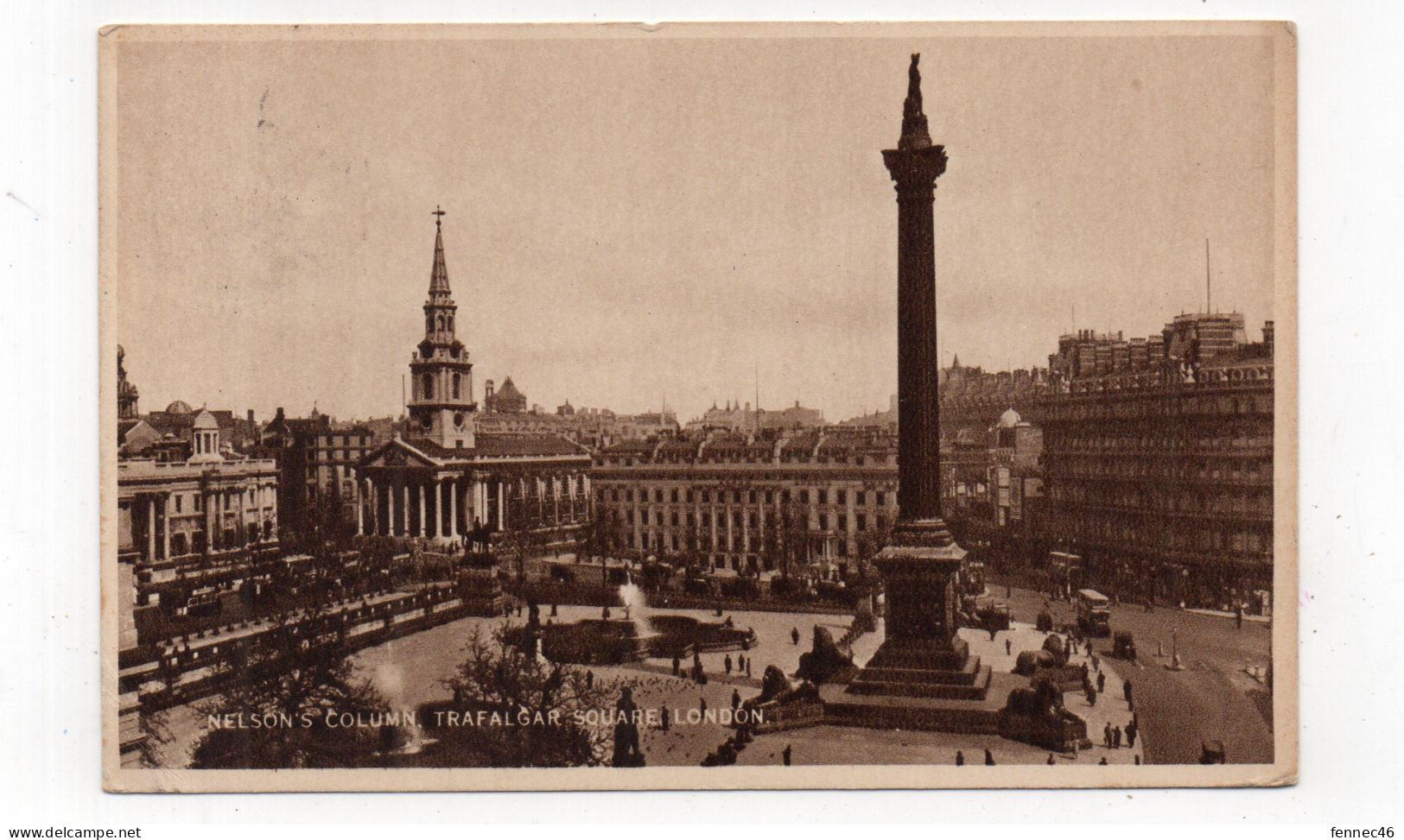 ANGLETERRE - Nelson Column, TRAFALGAR SQUARE, LONDON - 1930  (J25) - Trafalgar Square