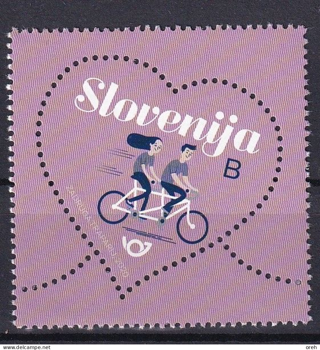 SLOVENIA 2020, LOVE STAMP,,VALENTINE S DAY,BYCICLE,,MNH - Altri & Non Classificati