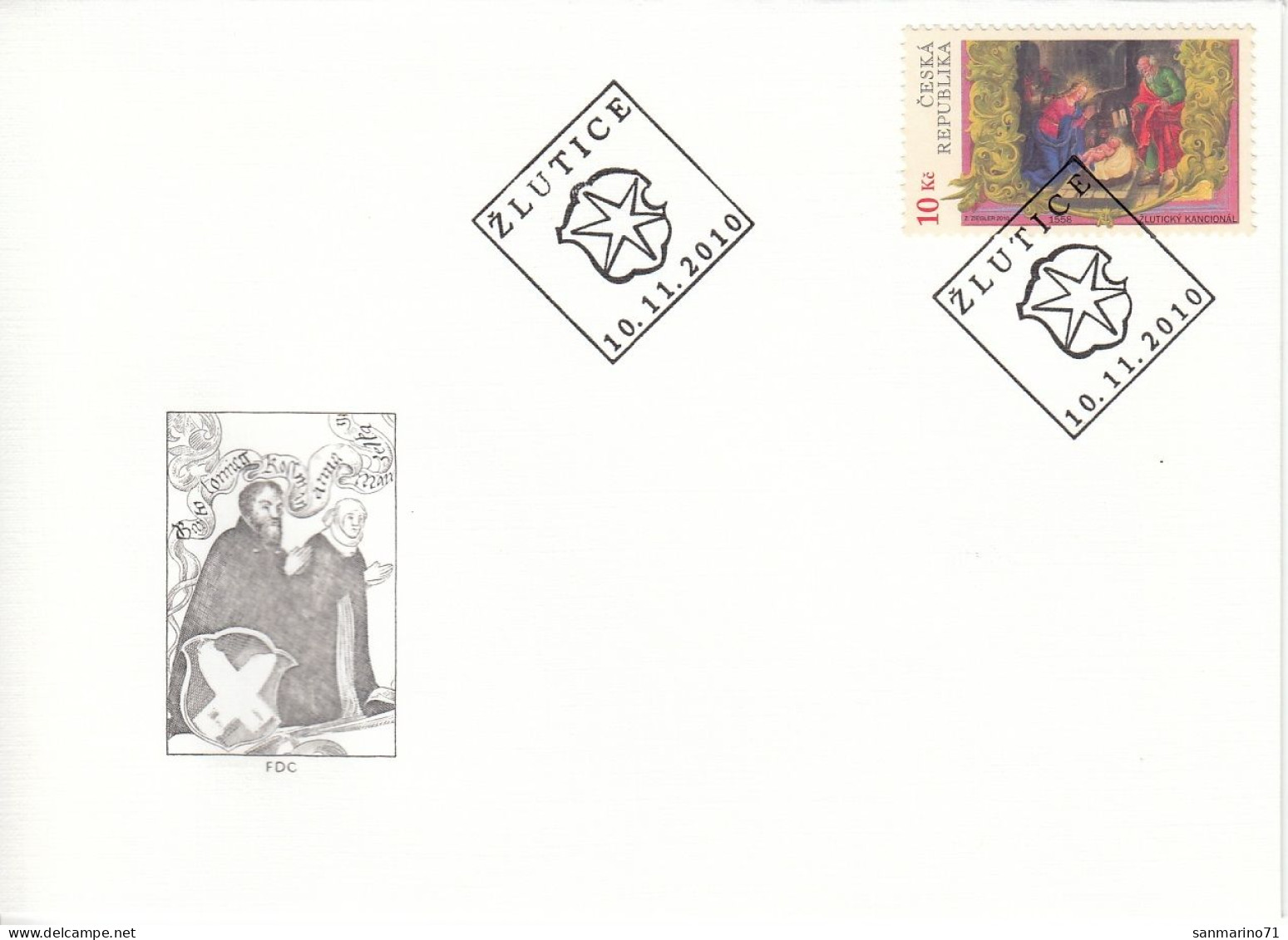 FDC CZECH REPUBLIC 663,Christmas 2010 - FDC