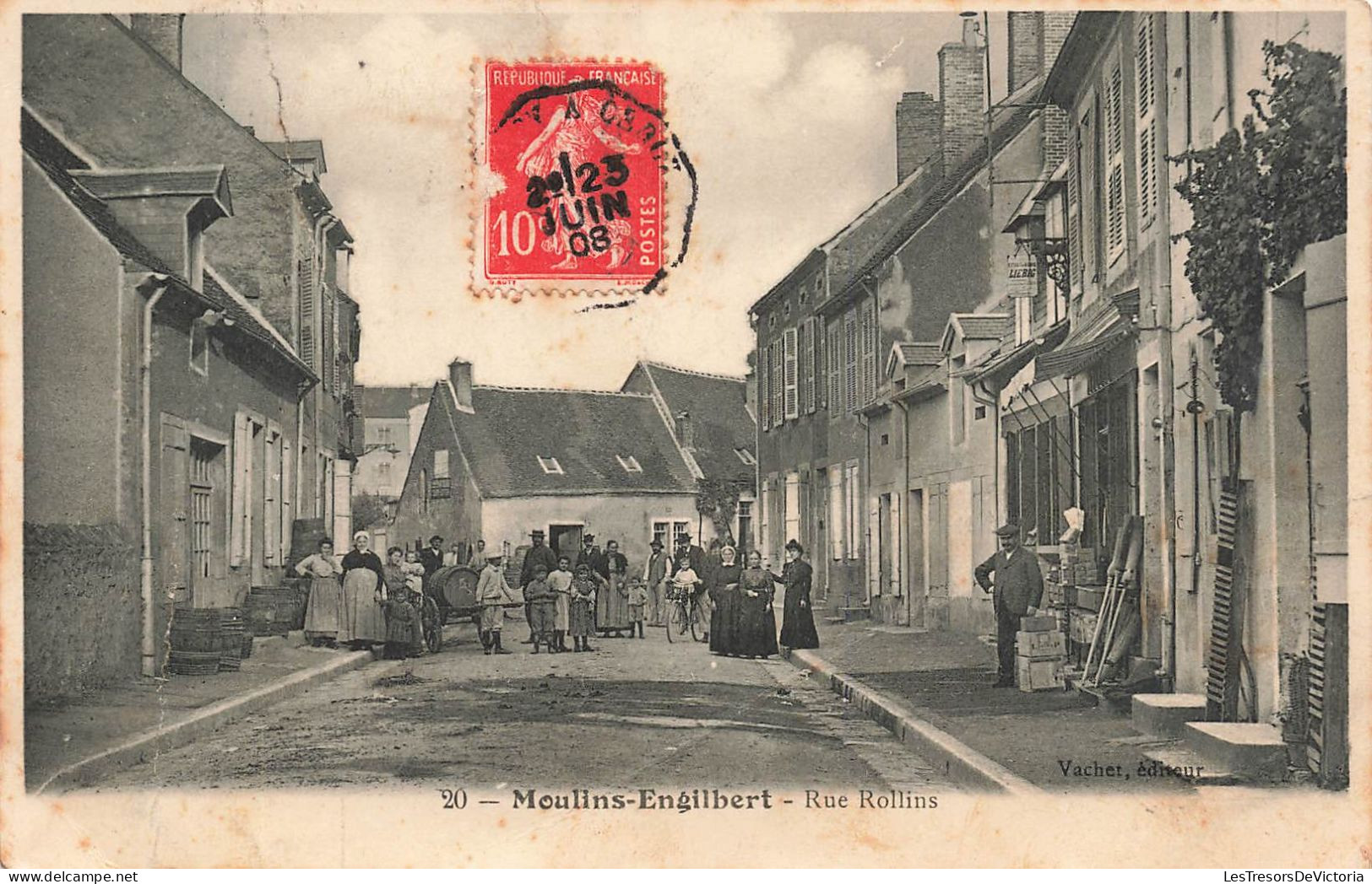 FRANCE - Moulin Engilbert - Vue Sur La Rue Rollins- Animé - Carte Postale Ancienne - Moulin Engilbert