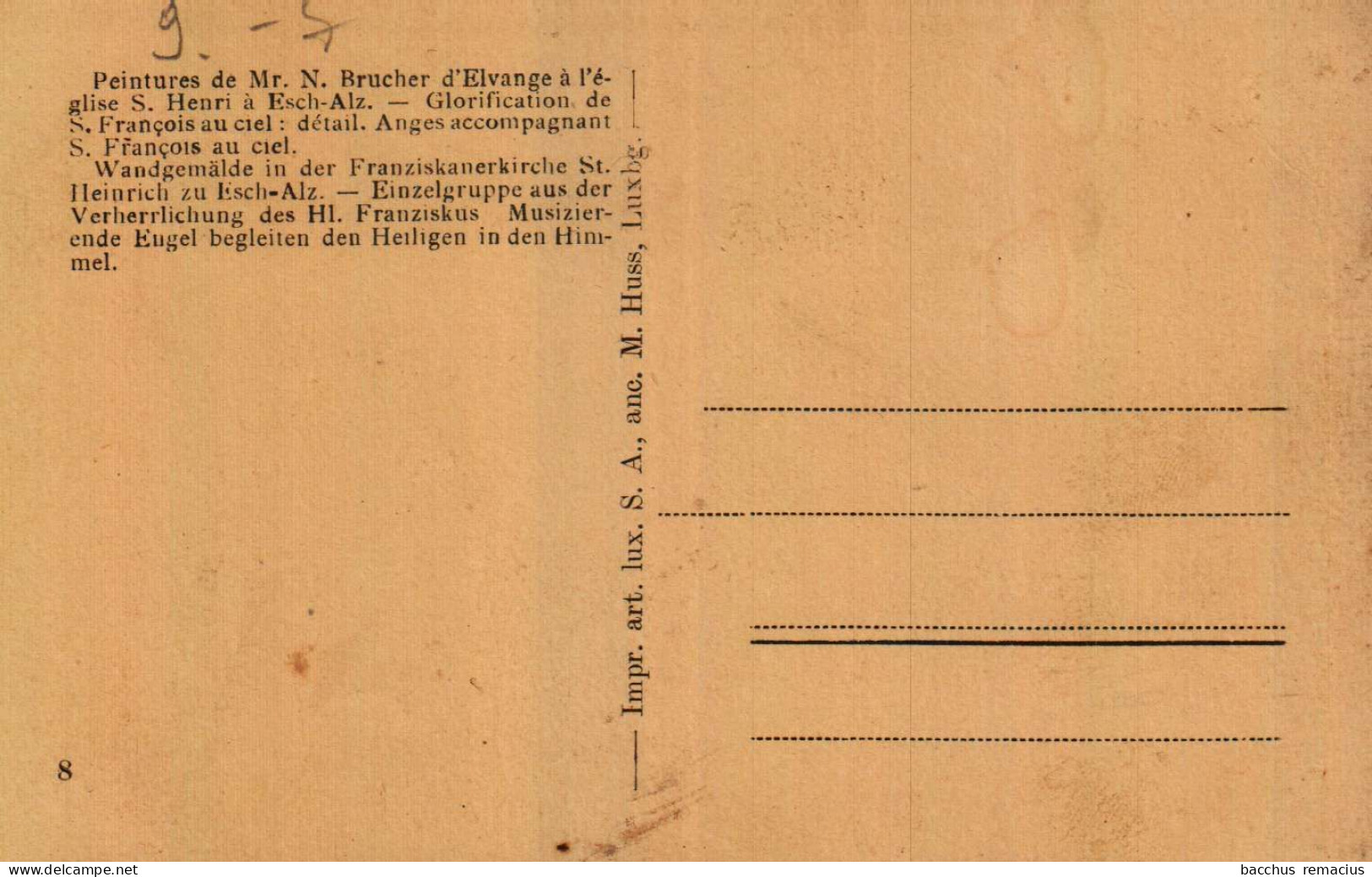 ESCH-SUR-ALZETTE - Église Franciscaine St.Henri - Franziskanerkirche St.Heinrich - Peintures De Nic.Brücher D'Elvange - Esch-sur-Alzette