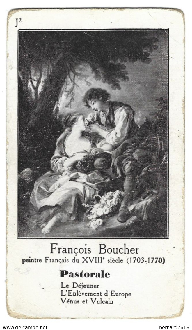 Chromo Image Cartonnee  - Histoire -  Francois Boucher France - Pastorale - Geschichte