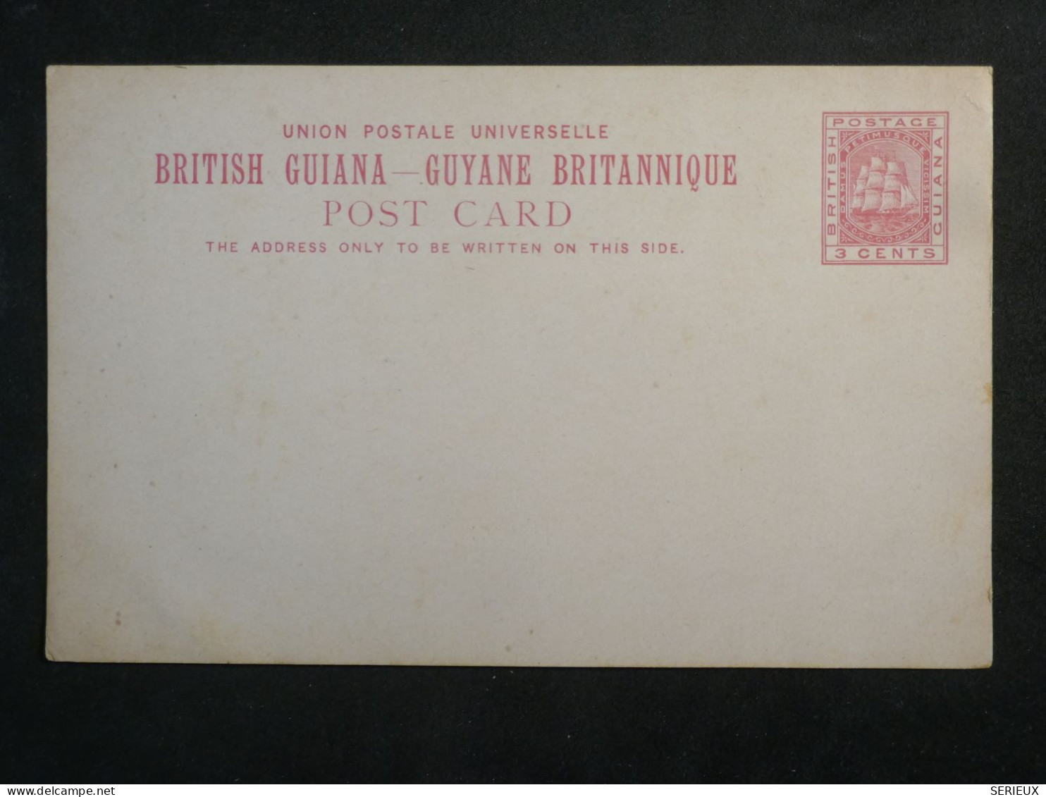 DL4 BRITISH GUIANA  BELLE CARTE   ENTIER +1888 +++ - British Guiana (...-1966)