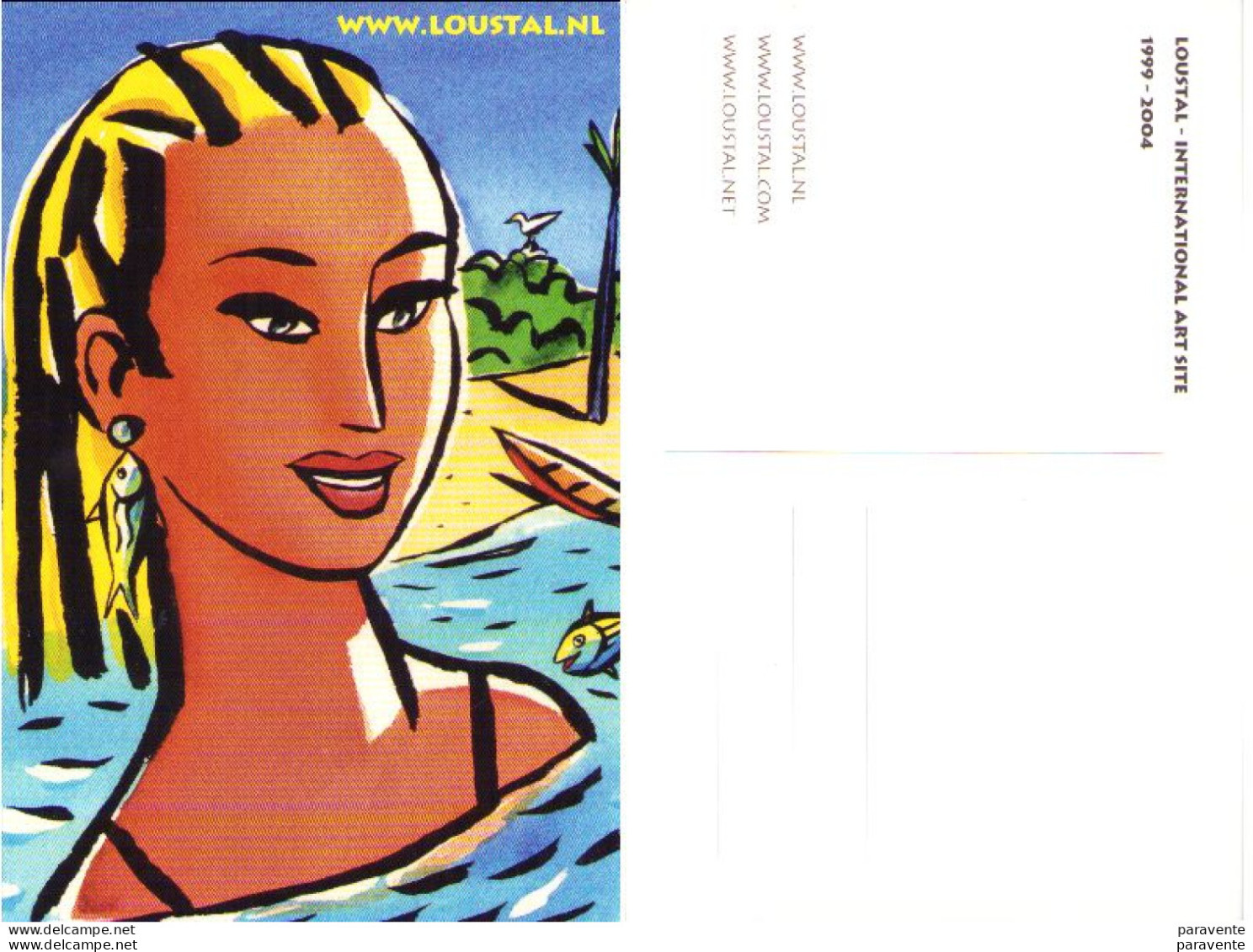 LOUSTAL : Carte Postale TETE DE FEMME Pour Loustal.nl - Cartes Postales