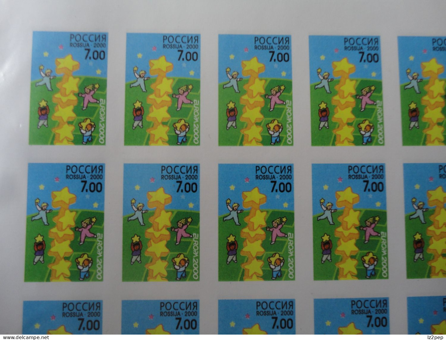 Russia 2000  Europa Imperf Proof Full Sheet MNH - Autres & Non Classés