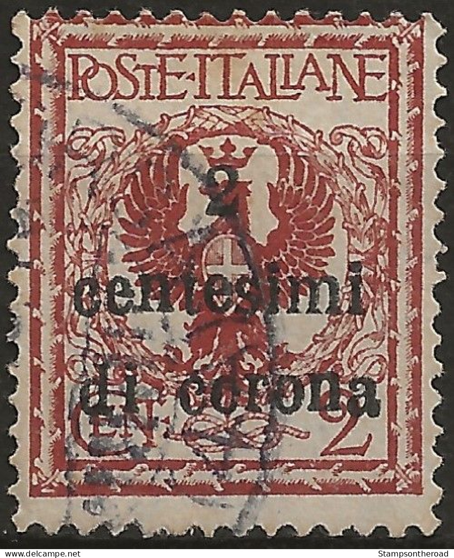 TRTT2U,1919 Terre Redente - Trento E Trieste, Sassone Nr. 2, Francobollo Usato Per Posta °/ - Trentino & Triest
