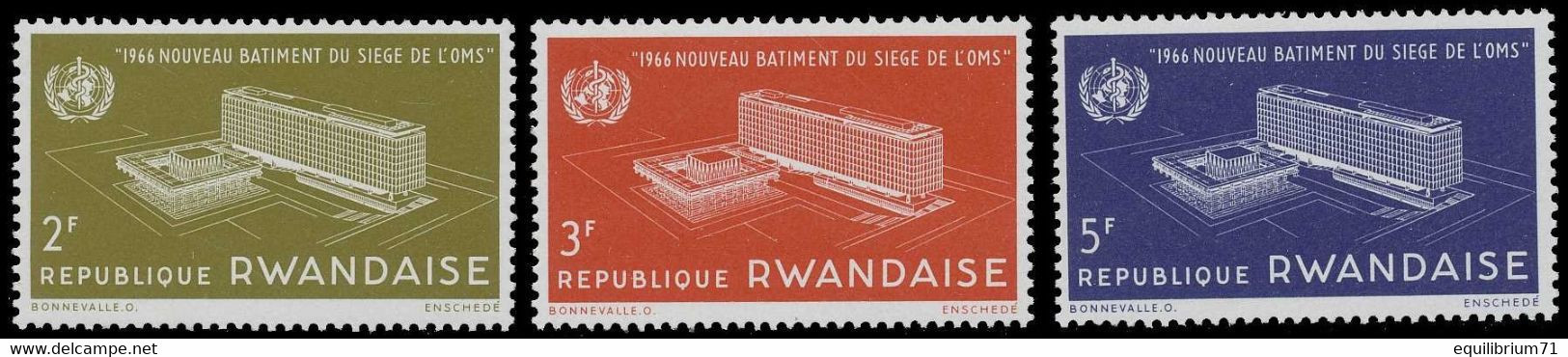 158/160** - Nouveau Siège De L'O.M.S. à  / Nieuw Hoofdkwartier Van De O.M.S. In - Genève - RWANDA - Unused Stamps