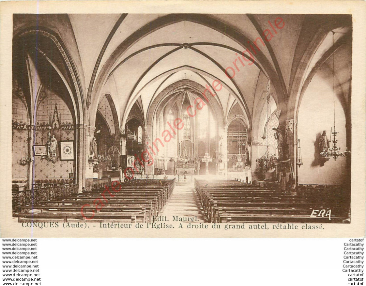 11.  CONQUES .  Intérieur De L'Eglise . - Conques Sur Orbiel