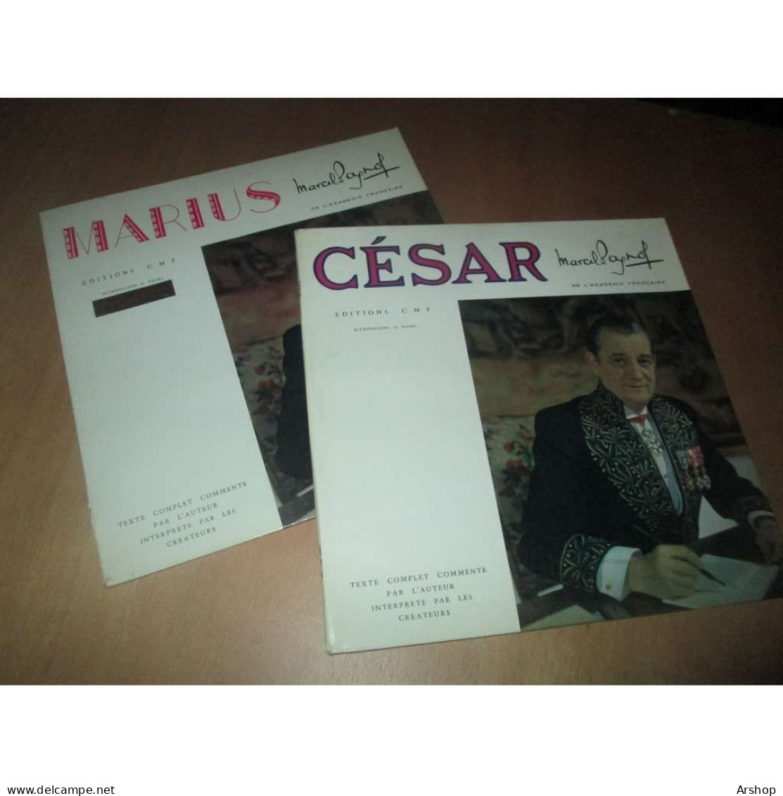 MARCEL PAGNOL Cesar - Marius LOT De 2 Disques Doubles CMF 01-02 / 07-08 - France 1960's - Other & Unclassified