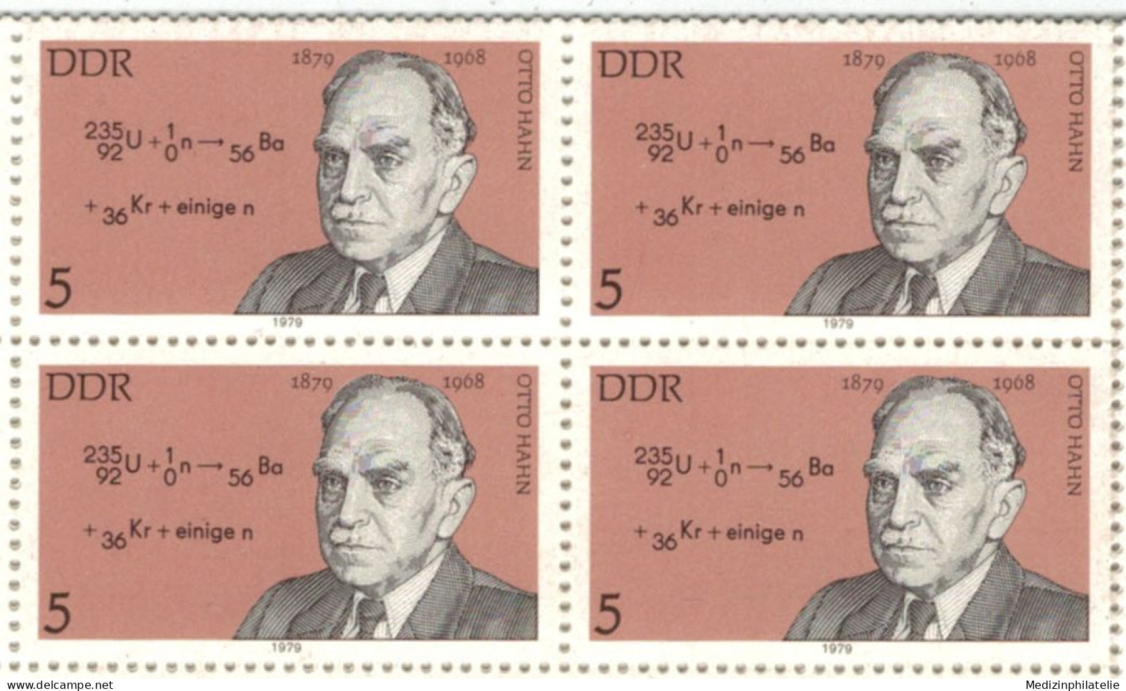 Otto Hahn Pionier Der Radiochemie - Vater Der Kernchemie Radioaktivität - Viererblock - Fysica