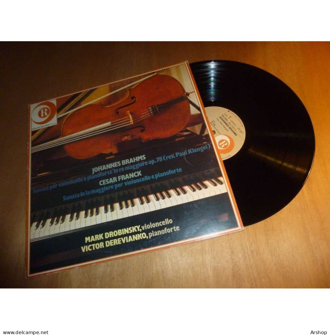 MARK DROBINSKY & VICTOR DEREVIANKO Sonata Per Violoncello E Piano BRAHMS / FRANCK - DISCHI RICORDI ITALIE Lp 1980 - Classique