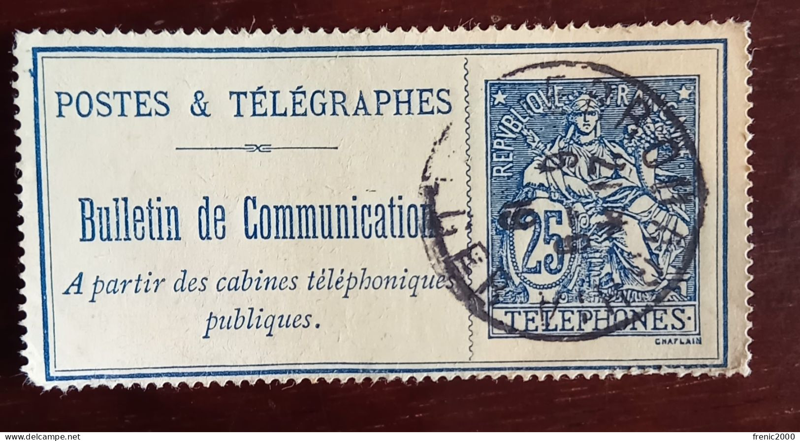 TF 032 - Timbre Téléphone N° 24 Année 1897 - Telegraphie Und Telefon