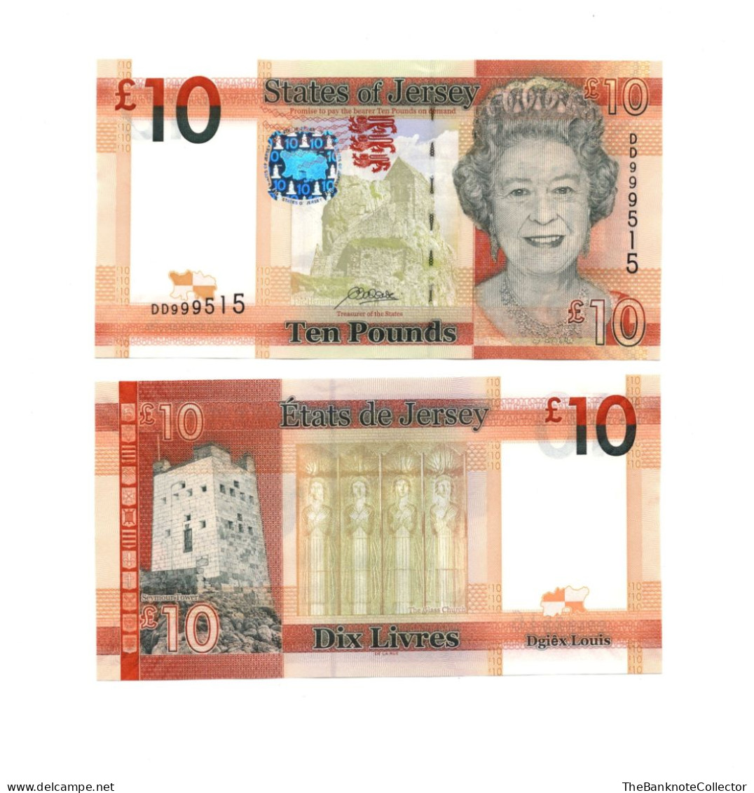 Jersey 10 Pounds 2010(2019) QEII P-34 UNC - Jersey