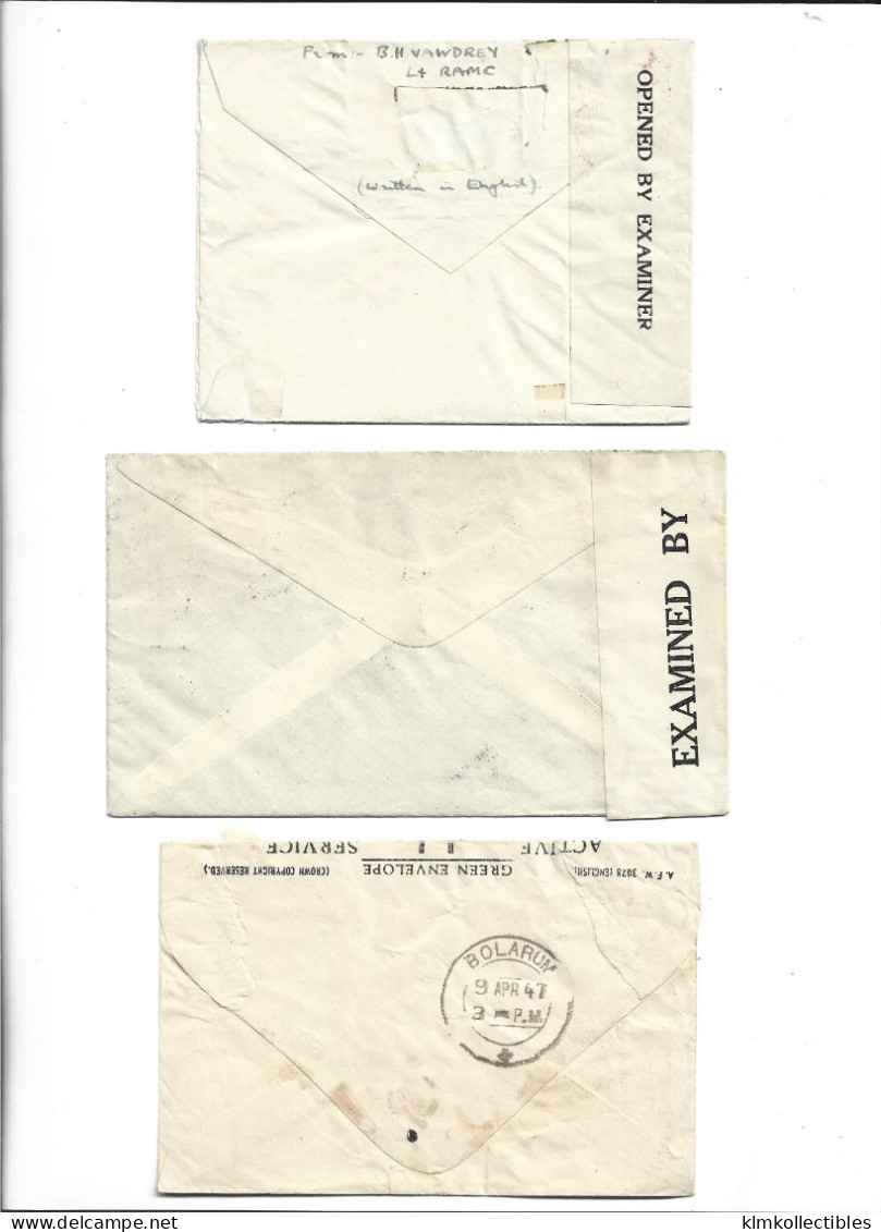 GREAT BRITAIN UNITED KINGDOM ENGLAND COLONIES - INDIA - POSTAL HISTORY LOT - CENSORED - Autres & Non Classés