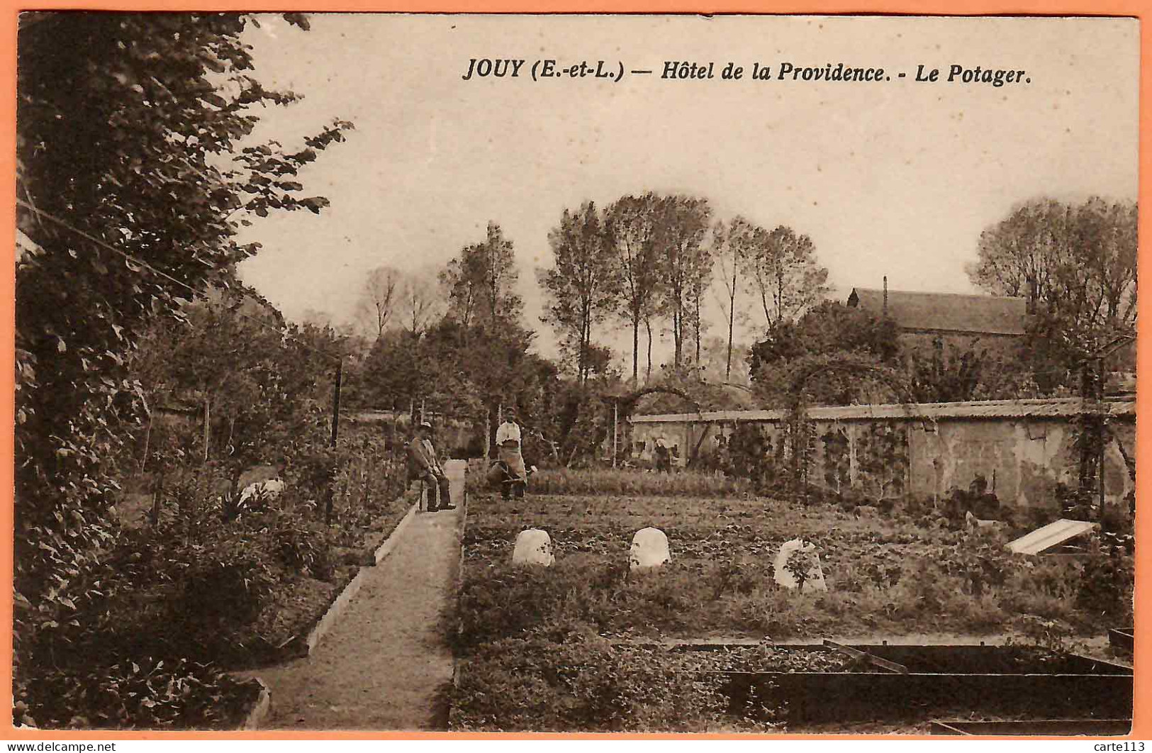 28 - B34892CPA - JOUY - Hotel De La Providence - Le Potager. - Très Bon état - EURE-ET-LOIR - Jouy